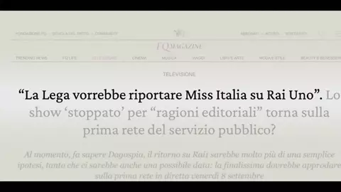 Miss Italia Mustn't Die 2025